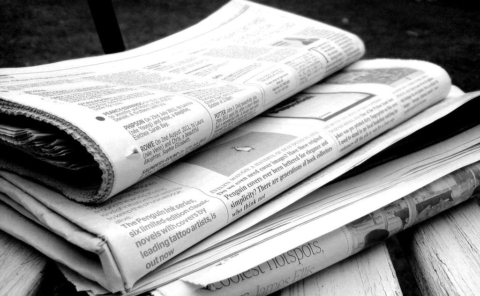 stack of newspapers